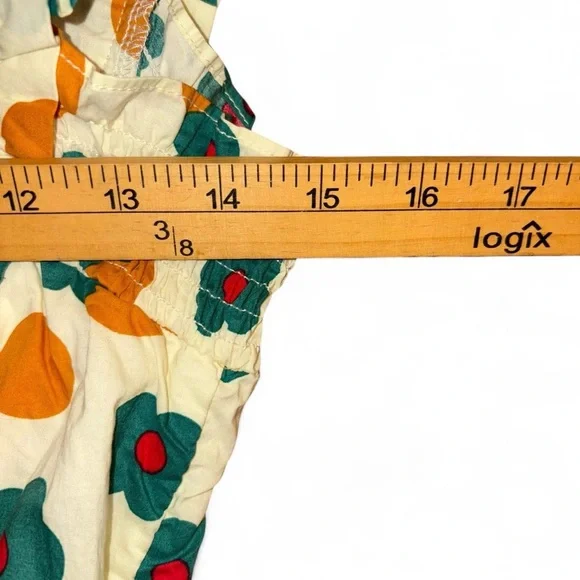 Elegant Floral Maxi Dress in Cream and Orange - Picture 3 of 6